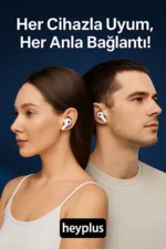 Xiaomi Heyplus 2.nesil Pro Bluetooth Kulaklık ios Android Uyumlu Ooccmi Ge kablosuz Kulaklık Kılıf Hediyeli (Xiaomi Distribütörü Cepport Türkiye Garantili) - Görsel 9