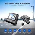Azdome V600 3 Kameralı Gece Görüşlü, G-Sensör, Geri Görüş Kameralı Su Geçirmez Araç Kamerası (Xiaomi Distribütörü Cepport Türkiye Garantili) - Görsel 2