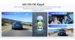 Azdome M500 3 Kameralı 4K Araç Kamerası (Xiaomi Distribütörü Cepport Türkiye Garantili) - Görsel 5