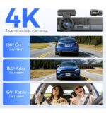 Azdome M500 3 Kameralı 4K Araç Kamerası (Xiaomi Distribütörü Cepport Türkiye Garantili) - Görsel 3