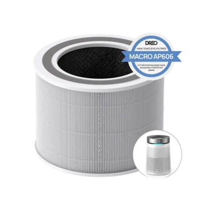 DREO Macro AP606 Uyumlu Hava Temizleyici Filtresi – True Hepa + Karbon Filtre, %99,97 Filtreleme (Orijinal Ürün)
