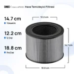 DREO Macro AP606 Uyumlu Hava Temizleyici Filtresi – True Hepa + Karbon Filtre, %99,97 Filtreleme (Orijinal Ürün) - Görsel 4