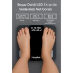 Xiaomi Heyplus Dijital Baskül Yağ Su Kas Vücut Kitle Endeksi Kilo Ölçer Tartı (Xiaomi Distribütörü Cepport Türkiye Garantili) - Görsel 4