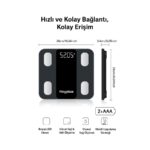Xiaomi Heyplus Dijital Baskül Yağ Su Kas Vücut Kitle Endeksi Kilo Ölçer Tartı (Xiaomi Distribütörü Cepport Türkiye Garantili) - Görsel 5