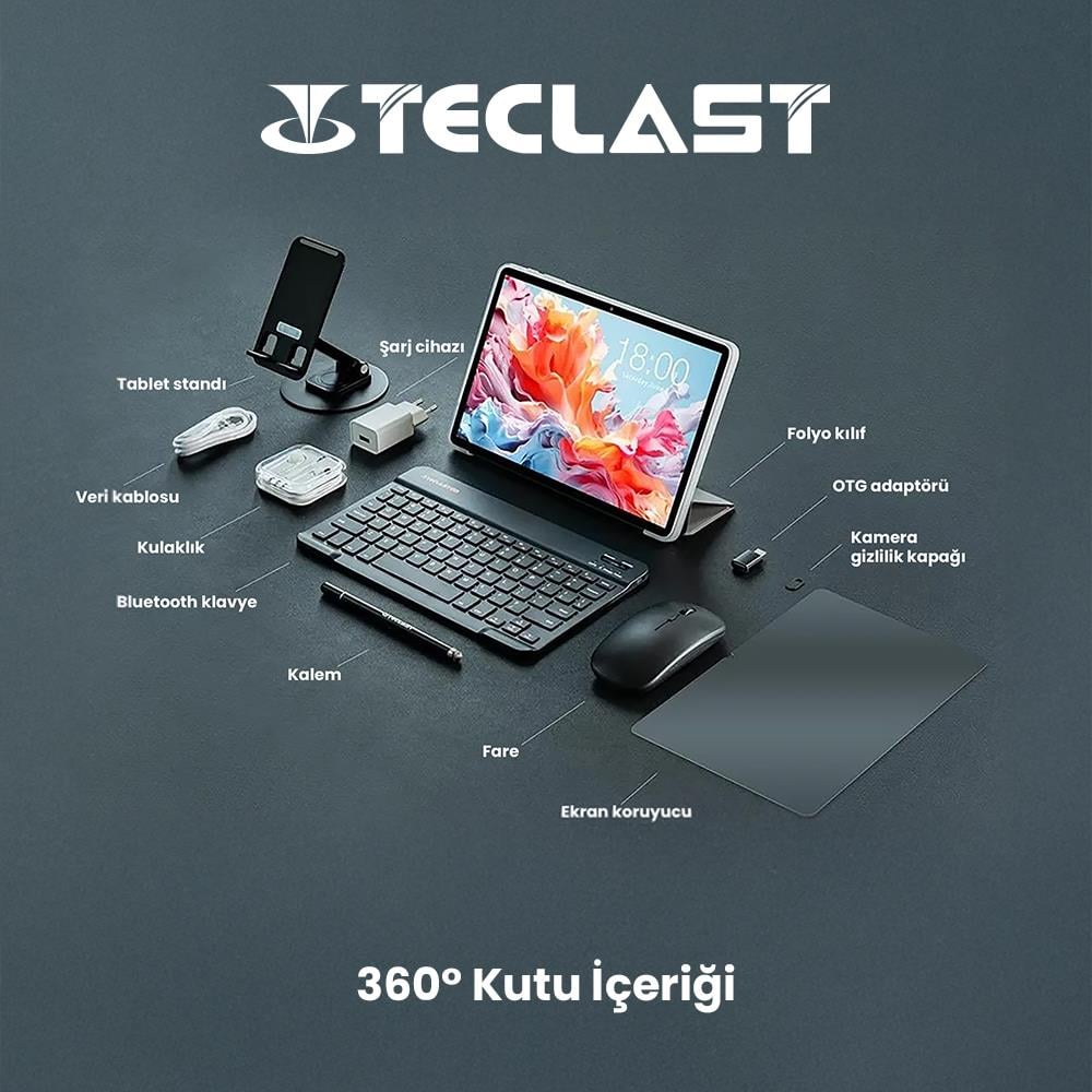 teclast-p30t-4128-gb-10-bd71fc Teclast P30T 4 GB Ram /128 GB Dahili Hafıza 10.1'' Tablet (Xiaomi Distribütörü Evofone Türkiye Garantili) - Görsel 1