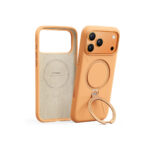 Torras Apple iPhone 17 Pro O Stand Spin Silicone Serisi Magsafe Kılıf - Turuncu - Görsel 2
