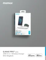 MOMAX Q.Mag Pro 3 3'ü 1 Arada Kablosuz Şarj Standı MFİ(Apple) Lisanslı (Momax Türkiye Garantili) - Görsel 6